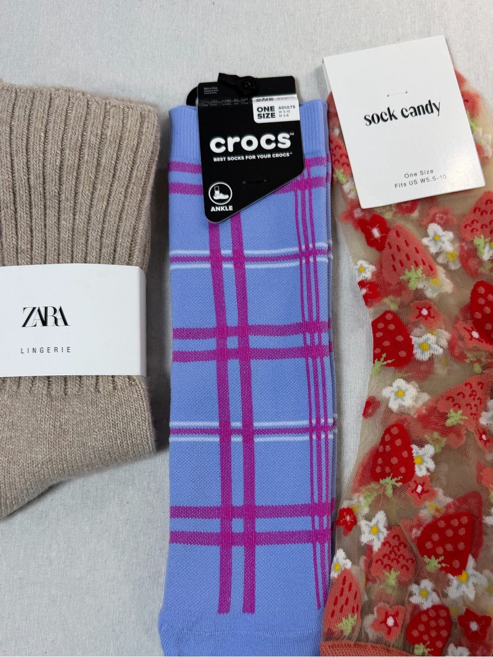 Crocs, Zara and Sock Candy sock bundle!